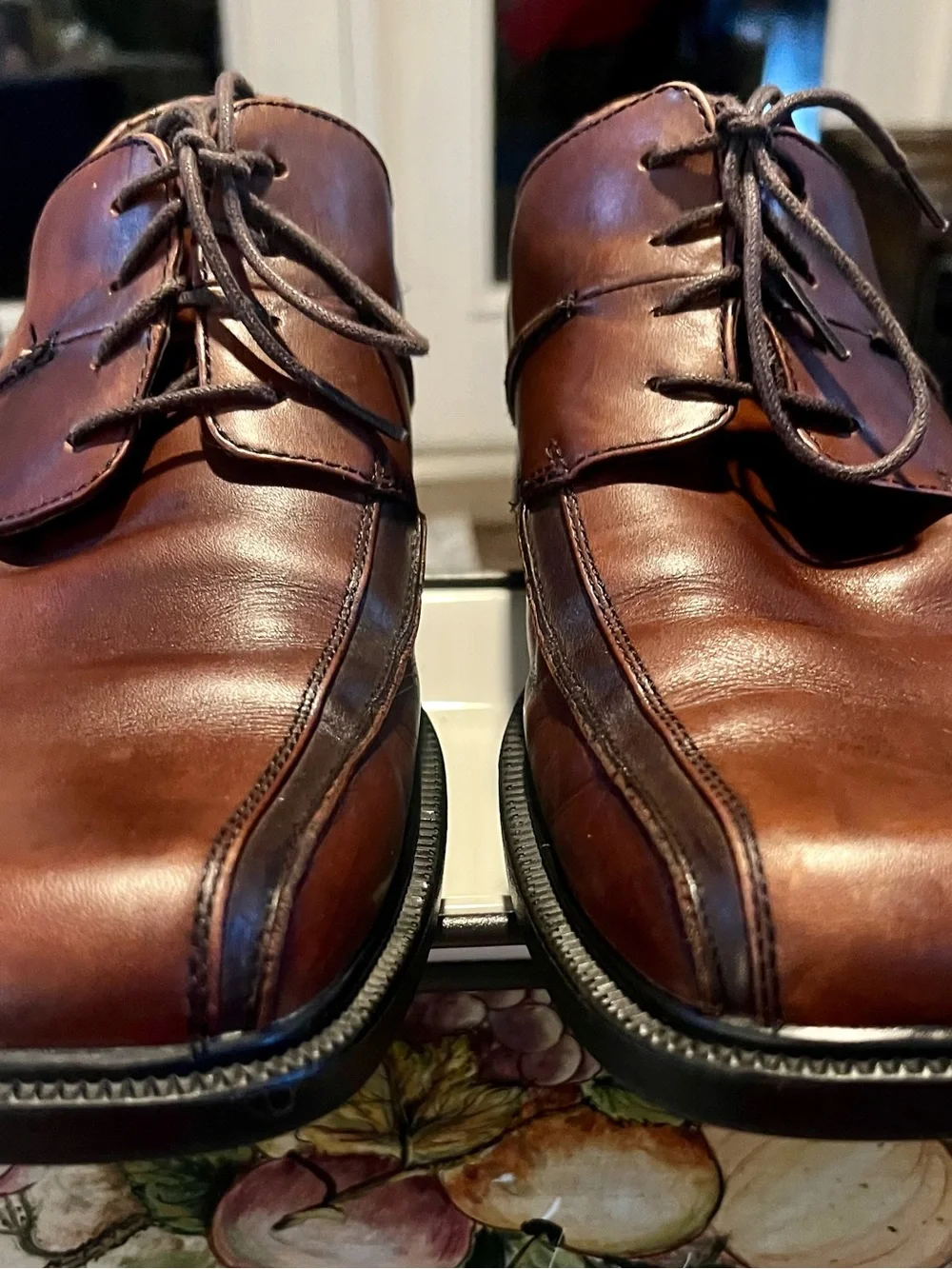 Clarks Men's Brown Leather Derby Oxfords